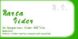 marta vider business card